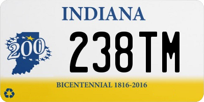 IN license plate 238TM