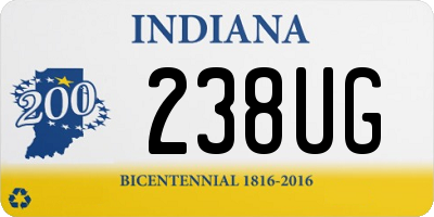 IN license plate 238UG