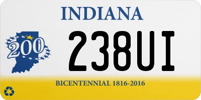 IN license plate 238UI