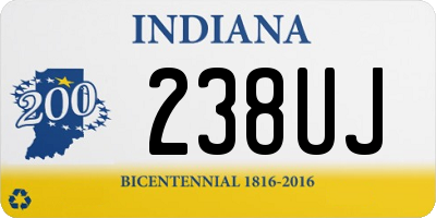 IN license plate 238UJ