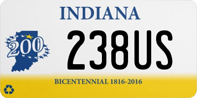 IN license plate 238US