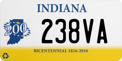 IN license plate 238VA