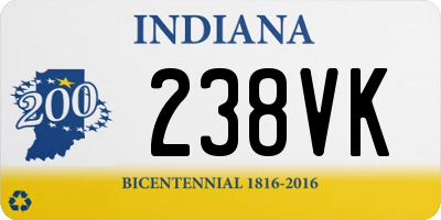 IN license plate 238VK