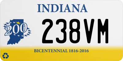 IN license plate 238VM