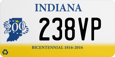 IN license plate 238VP