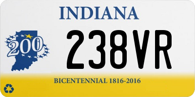 IN license plate 238VR