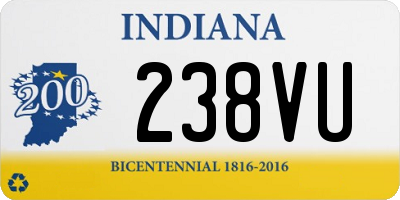 IN license plate 238VU