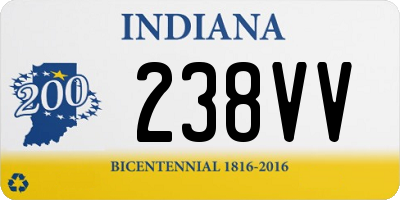 IN license plate 238VV