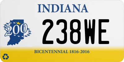 IN license plate 238WE
