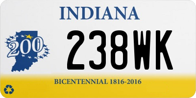 IN license plate 238WK