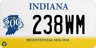 IN license plate 238WM