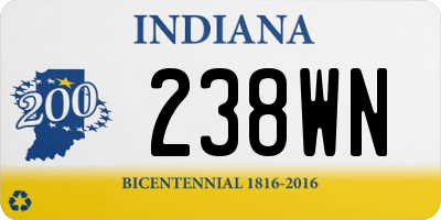 IN license plate 238WN