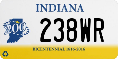 IN license plate 238WR