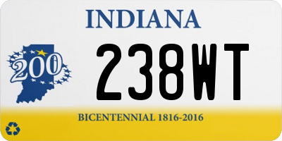 IN license plate 238WT