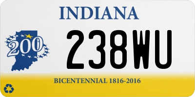 IN license plate 238WU