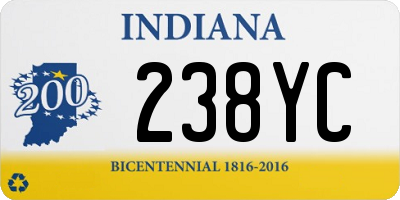 IN license plate 238YC