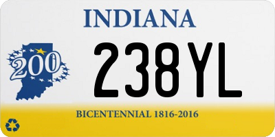 IN license plate 238YL