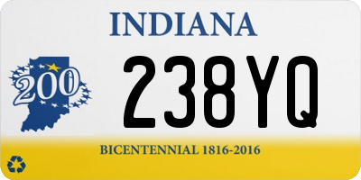 IN license plate 238YQ