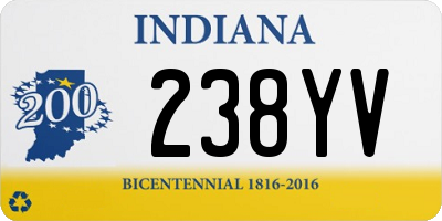 IN license plate 238YV