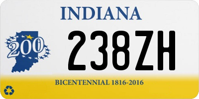 IN license plate 238ZH