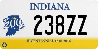 IN license plate 238ZZ