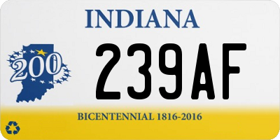 IN license plate 239AF