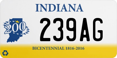 IN license plate 239AG