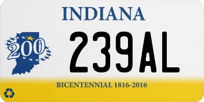 IN license plate 239AL