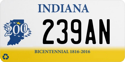 IN license plate 239AN