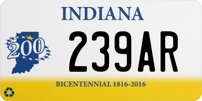 IN license plate 239AR