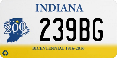 IN license plate 239BG