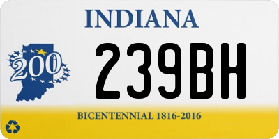 IN license plate 239BH