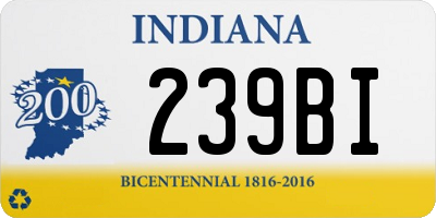 IN license plate 239BI