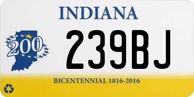 IN license plate 239BJ