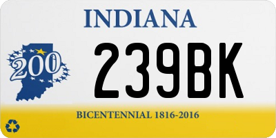 IN license plate 239BK