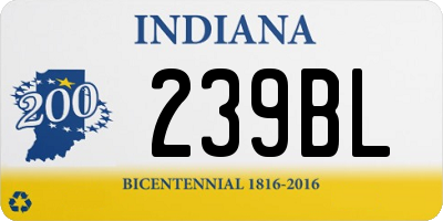 IN license plate 239BL