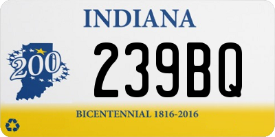IN license plate 239BQ