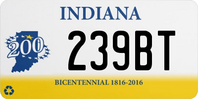 IN license plate 239BT