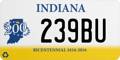 IN license plate 239BU