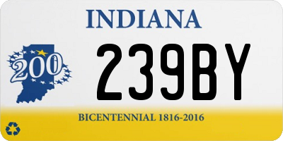 IN license plate 239BY