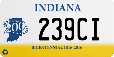 IN license plate 239CI