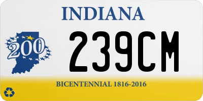 IN license plate 239CM