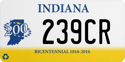 IN license plate 239CR