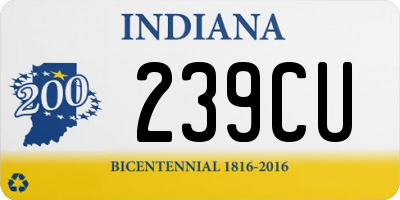 IN license plate 239CU