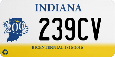 IN license plate 239CV