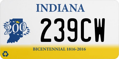 IN license plate 239CW