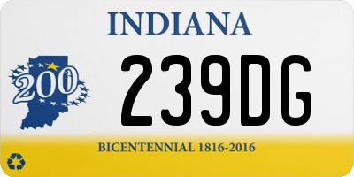 IN license plate 239DG