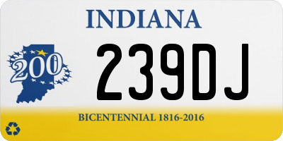 IN license plate 239DJ