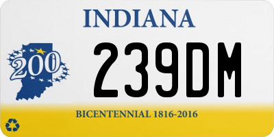 IN license plate 239DM