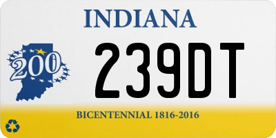 IN license plate 239DT